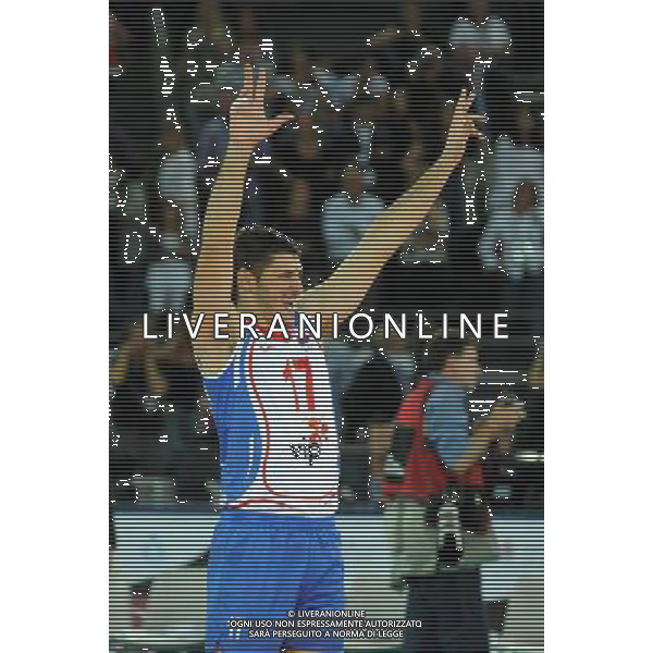 Campionati Mondiali Pallavolo maschile FIVB Finale 3Á/4Á posto Roma 10-10-2010 Italia - Serbia nella foto: l\'esultanza di Borislav Petrovic (Serbia) per il 3Á posto foto Garavaglia - ag. Aldo Liverani sas