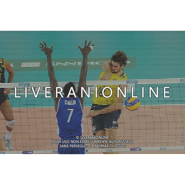 Campionati Mondiali Pallavolo maschile FIVB Finale 1Á/2Á posto Roma 10-10-2010 Brasile - Cuba nella foto: un attacco di Lucas (Brasile) foto Garavaglia - ag. Aldo Liverani sas