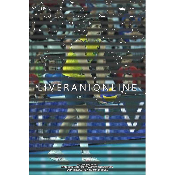 Campionati Mondiali Pallavolo maschile FIVB Semifinale Roma 9-10-2010 Italia - Brasile nella foto: Dante Guimaraes Amaral (Brasile) - Dante foto Garavaglia - ag. Aldo Liverani sas