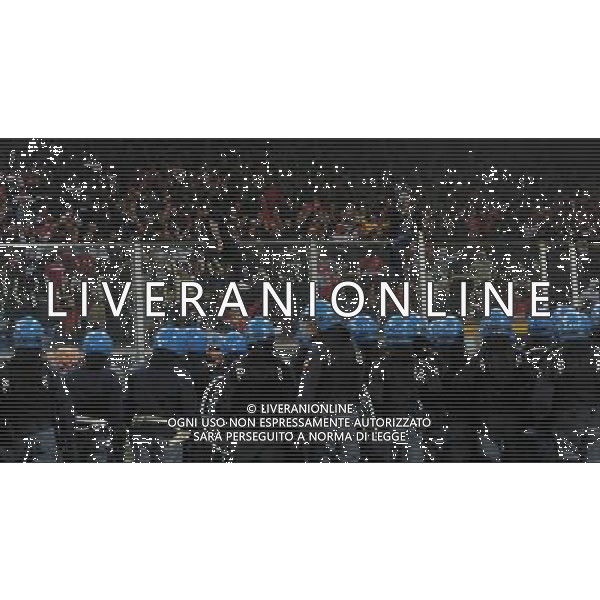 Qualificazioni ai Campionati Europei UEFA EURO 2012 Gruppo C Genova - 12.10.2010 Italia-Serbia Nella Foto: la polizia cerca di sedare gli scontri sugli spalti dei tifosi della serbia /Ph.Vitez-Ag. Aldo Liverani