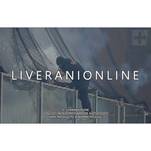 Qualificazioni ai Campionati Europei UEFA EURO 2012 Gruppo C Genova - 12.10.2010 Italia-Serbia Nella Foto: sospensione momentanea della partita dopo gli scontri sugli spalti dei tifosi della serbia /Ph.Vitez-Ag. Aldo Liverani