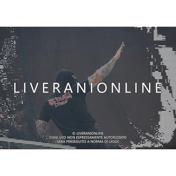 Qualificazioni ai Campionati Europei UEFA EURO 2012 Gruppo C Genova - 12.10.2010 Italia-Serbia Nella Foto: sospensione momentanea della partita dopo gli scontri sugli spalti dei tifosi della serbia /Ph.Vitez-Ag. Aldo Liverani