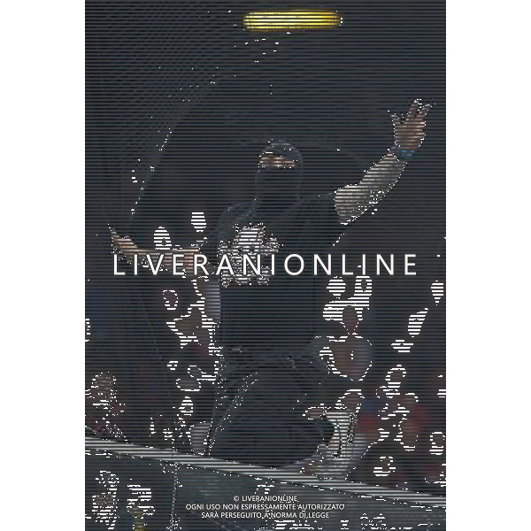 Qualificazioni ai Campionati Europei UEFA EURO 2012 Gruppo C Genova - 12.10.2010 Italia-Serbia Nella Foto: sospensione momentanea della partita dopo gli scontri sugli spalti dei tifosi della serbia /Ph.Vitez-Ag. Aldo Liverani