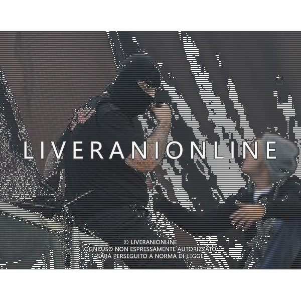 Qualificazioni ai Campionati Europei UEFA EURO 2012 Gruppo C Genova - 12.10.2010 Italia-Serbia Nella Foto:Scontri dei tifosi serbi /Ph.Vitez-Ag. Aldo Liverani