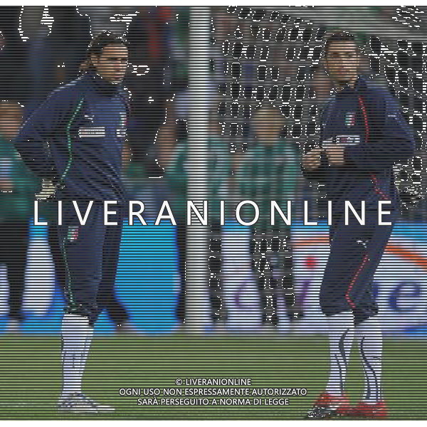 Qualificazioni ai Campionati Europei UEFA EURO 2012 Gruppo C Genova - 12.10.2010 Italia-Serbia Nella Foto:MIRANTE-Salvatore SIRIGU /Ph.Vitez-Ag. Aldo Liverani