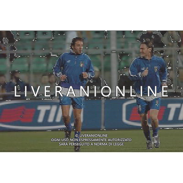 Palermo 18/02/2004 Italia-Repubblica Ceca Amichevole Nazionale nella foto Alessandro Del Piero e Francesco Totti* Agenzia Aldo liverani