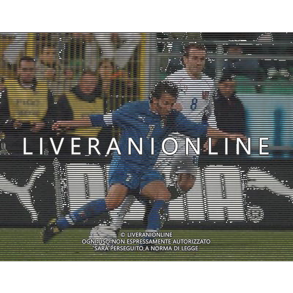 Palermo 18/02/2004 Italia-Repubblica Ceca Amichevole Nazionale nella foto Alessandro Del Piero e Poborsky Karel* Agenzia Aldo liverani