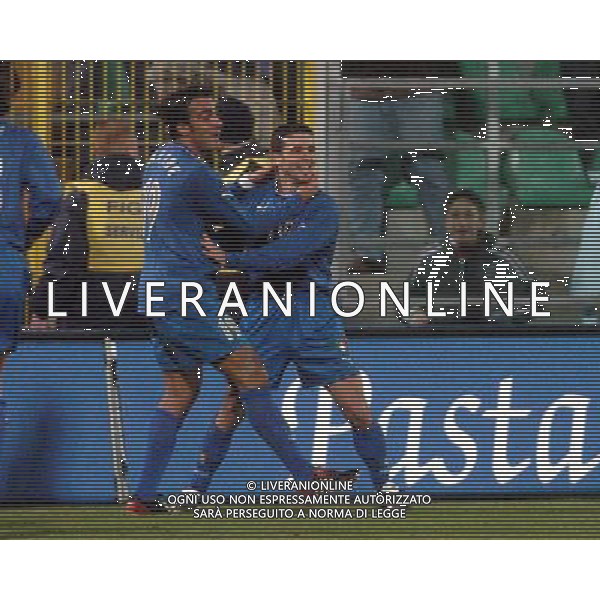 Palermo 18/02/2004 Italia-Repubblica Ceca Amichevole Nazionale nella foto Antonio Di Natale esultante dopo il gol* Agenzia Aldo liverani