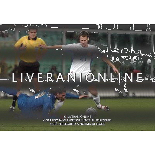 Palermo 18/02/2004 Italia-Repubblica Ceca Amichevole Nazionale nella foto Rozehnal e christian vieri* Agenzia Aldo liverani