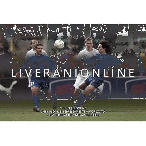 Palermo 18/02/2004 Italia-Repubblica Ceca Amichevole Nazionale nella foto sergio volpi e antonio di natale* Agenzia Aldo liverani