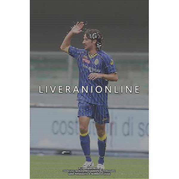 17/10/2010 VERONA LEGA PRO HELLAS VERONA - ALESSANDRIA NELLA FOTO l\'esultanza di mancini dopo il gol di Giuseppe Le Noci ©AG ALDO LIVERANI SAS