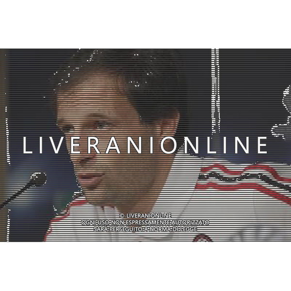MADRID 18/10/2010.- Clarence Seedorf and Massimiliano Allegri, press conference before tomorrow\'s champions league match Real Madrid vs Milan. Photo: Cesar Cebolla / ALFAQUI - AG. ALDO LIVERANI SAS ITALY ONLY MADRID - CONFERENZA STAMPA MILAN CALCIO PRIMA DELLA PARTITA DI CHAMPIONS LEAGUE CONTRO IL REAL MADRID