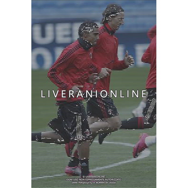 MADRID 18/10/2010.- Milan training at Bernabeu Stadium before tomorrow\'s champions league match Real Madrid vs Milan. Ibrahimovic. Photo: Cesar Cebolla / ALFAQUI - AG. ALDO LIVERANI SAS ITALY ONLY MADRID - ALLENAMENTO MILAN AC PRIMA DELLA PARTITA DI CHAMPIONS LEAGUE CONTRO IL REAL MADRID