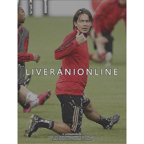 MADRID 18/10/2010.- Milan training at Bernabeu Stadium before tomorrow\'s champions league match Real Madrid vs Milan. Filippo Inzaghi Photo: Cesar Cebolla / ALFAQUI - AG. ALDO LIVERANI SAS ITALY ONLY MADRID - ALLENAMENTO MILAN AC PRIMA DELLA PARTITA DI CHAMPIONS LEAGUE CONTRO IL REAL MADRID