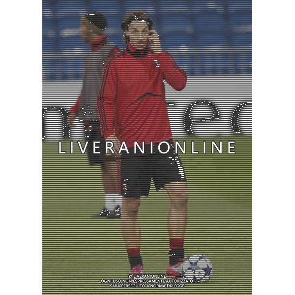 MADRID 18/10/2010.- Milan training at Bernabeu Stadium before tomorrow\'s champions league match Real Madrid vs Milan. Zlatan Ibrahimovic. Photo: Cesar Cebolla / ALFAQUI - AG. ALDO LIVERANI SAS ITALY ONLY MADRID - ALLENAMENTO MILAN AC PRIMA DELLA PARTITA DI CHAMPIONS LEAGUE CONTRO IL REAL MADRID