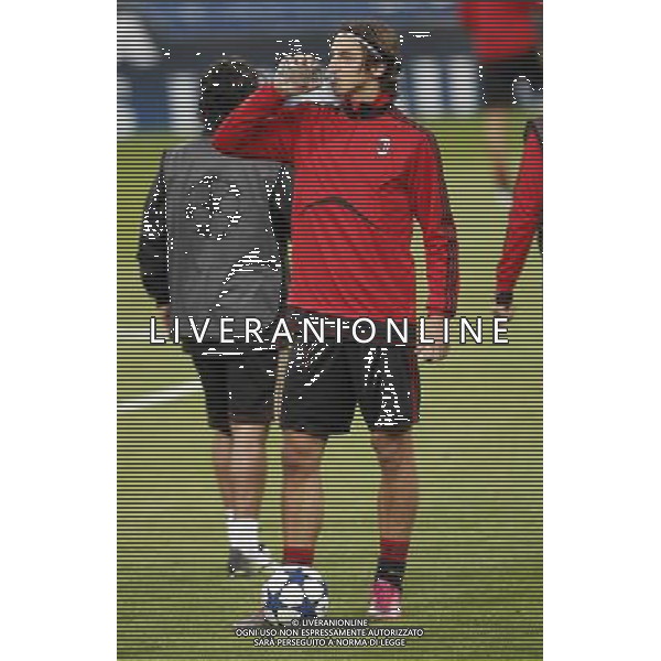 MADRID 18/10/2010.- Milan training at Bernabeu Stadium before tomorrow\'s champions league match Real Madrid vs Milan. Zlatan Ibrahimovic. Photo: Cesar Cebolla / ALFAQUI - AG. ALDO LIVERANI SAS ITALY ONLY MADRID - ALLENAMENTO MILAN AC PRIMA DELLA PARTITA DI CHAMPIONS LEAGUE CONTRO IL REAL MADRID