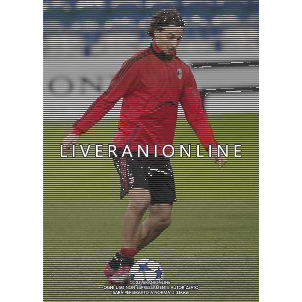 MADRID 18/10/2010.- Milan training at Bernabeu Stadium before tomorrow\'s champions league match Real Madrid vs Milan. Zlatan Ibrahimovic. Photo: Cesar Cebolla / ALFAQUI - AG. ALDO LIVERANI SAS ITALY ONLY MADRID - ALLENAMENTO MILAN AC PRIMA DELLA PARTITA DI CHAMPIONS LEAGUE CONTRO IL REAL MADRID
