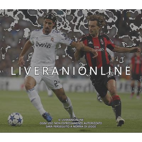 REAL MADRID - MILAN CHAMPIONS LEAGUE 19/10/2010 NELLA FOTO Sami Khedira e Andrea Pirlo ©Cesar Cebolla / ALFAQUI/ AGENZIA ALDO LIVERANI SAS - ITALY ONLY - EDITORIAL USE ONLY