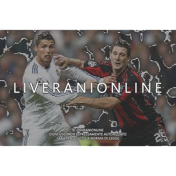 REAL MADRID-MILAN CHAMPIONS LEAGUE 19/10/2010 NELLA FOTO Cristiano Ronaldo -Daniele Bonera Photo: Cesar Cebolla / ALFAQUI/ALDO LIVERANI ONLY ITALY