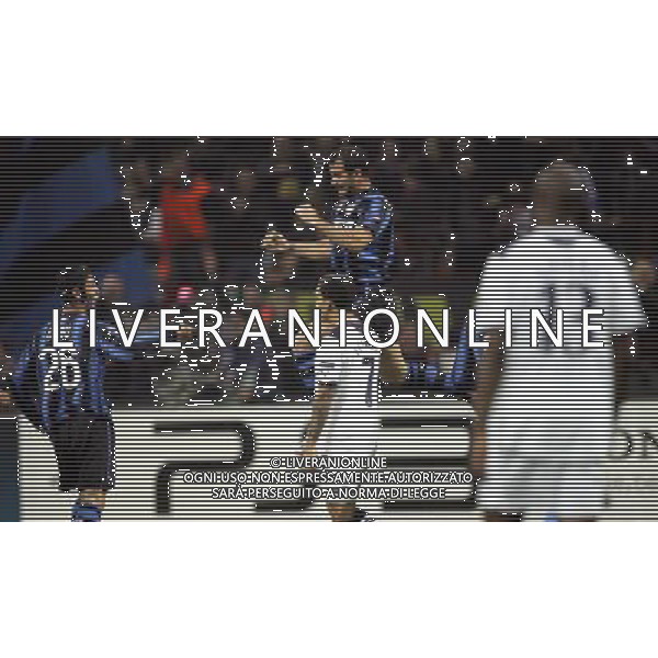 Inter - Tottenham Champions League 20/10/2010 nella foto esultanza dopo il gol di dejan stankovic ©luzzani/Agenzia Aldo Liverani Sas