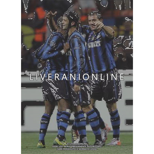 Inter - Tottenham Champions League 20/10/2010 nella foto esultanza dopo il gol di dejan stankovic ©luzzani/Agenzia Aldo Liverani Sas