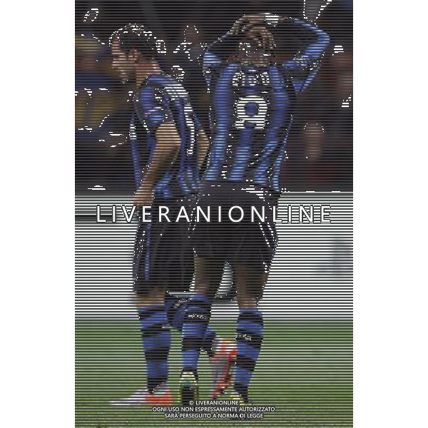 Inter - Tottenham Champions League 20/10/2010 nella foto esultanza dopo il gol di samuel eto\'o ©luzzani/Agenzia Aldo Liverani Sas