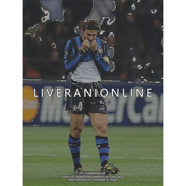UEFA Champions League 2010/2011 Gruppo A Milano - 20.10.2010 Inter-Tottenham Hotspur Nella Foto:javier zanetti esultanza /Ph.Vitez-Ag. Aldo Liverani