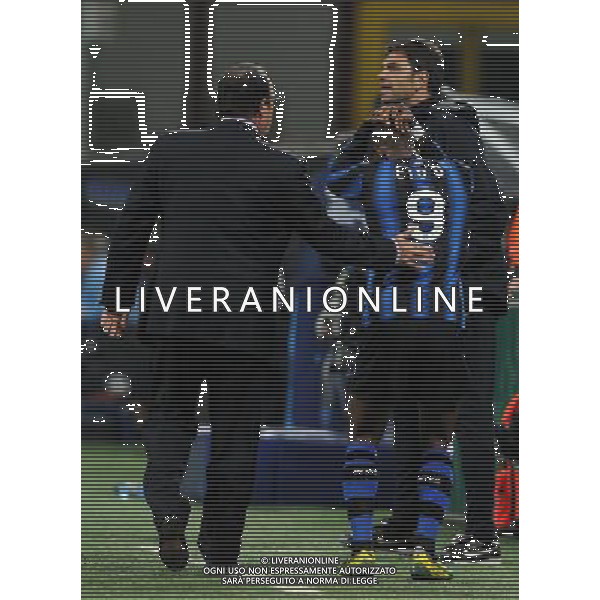 UEFA Champions League 2010/2011 Gruppo A Milano - 20.10.2010 Inter-Tottenham Hotspur Nella Foto:eto\'o esultanza dopo il gol con benitez /Ph.Vitez-Ag. Aldo Liverani