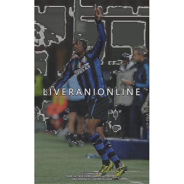UEFA Champions League 2010/2011 Gruppo A Milano - 20.10.2010 Inter-Tottenham Hotspur Nella Foto:eto\'o esultanza dopo il gol /Ph.Vitez-Ag. Aldo Liverani