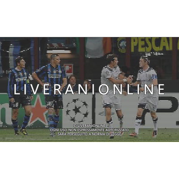 UEFA Champions League 2010/2011 Gruppo A Milano - 20.10.2010 Inter-Tottenham Hotspur Nella Foto:bale e keane esultanza dopo il secondo gol /Ph.Vitez-Ag. Aldo Liverani
