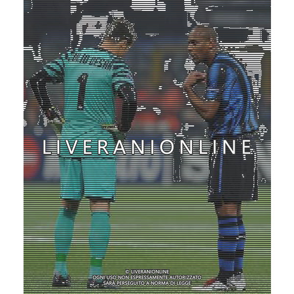 UEFA Champions League 2010/2011 Gruppo A Milano - 20.10.2010 Inter-Tottenham Hotspur Nella Foto:MAICON-JULIO CESAR /Ph.Vitez-Ag. Aldo Liverani