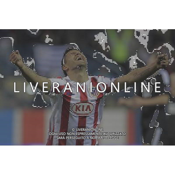 Atletico de Madrid\'s Kun Aguero celebrates goal during Europe League match.October 21,2010. (ALTERPHOTOS/Acero) - ALFAQUI - AG. ALDO LIVERANI SAS ITALY ONLY UEFA EUROPA LEAGUE 2010-2011: ATLETICO MADRID vs ROSENBORG ESULTANZA