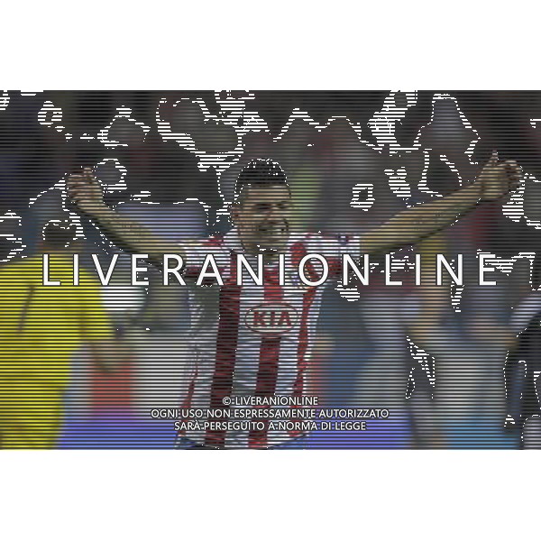 Atletico de Madrid\'s Kun Aguero celebrates goal during Europe League match.October 21,2010. (ALTERPHOTOS/Acero) - ALFAQUI - AG. ALDO LIVERANI SAS ITALY ONLY UEFA EUROPA LEAGUE 2010-2011: ATLETICO MADRID vs ROSENBORG ESULTANZA