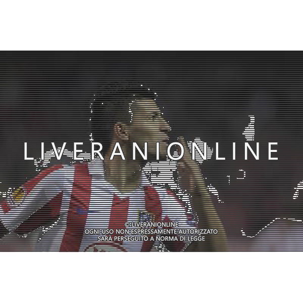 Atletico de Madrid\'s Kun Aguero celebrates goal during Europe League match.October 21,2010. (ALTERPHOTOS/Acero) - ALFAQUI - AG. ALDO LIVERANI SAS ITALY ONLY UEFA EUROPA LEAGUE 2010-2011: ATLETICO MADRID vs ROSENBORG