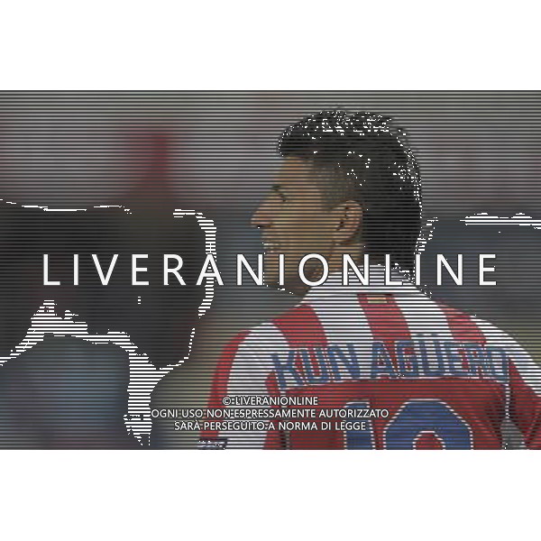 Atletico de Madrid\'s Kun Aguero celebrates goal during Europe League match.October 21,2010. (ALTERPHOTOS/Acero) - ALFAQUI - AG. ALDO LIVERANI SAS ITALY ONLY UEFA EUROPA LEAGUE 2010-2011: ATLETICO MADRID vs ROSENBORG