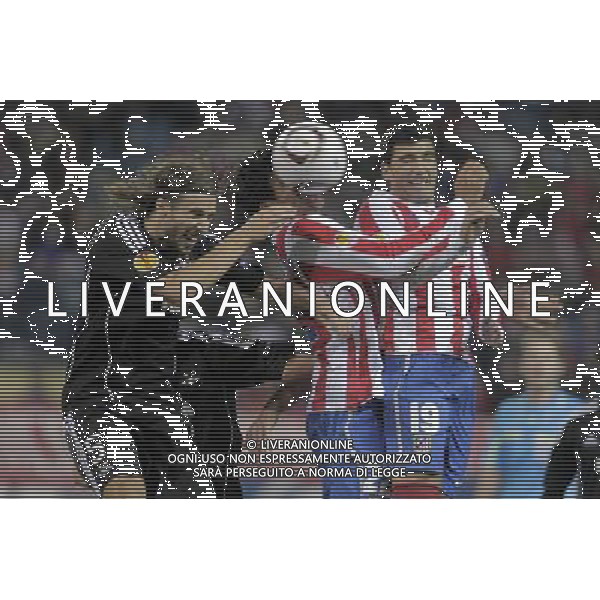 Rosenborg\'s Vadim Demidov (l)n and Atletico de Madrid\'s Diego Costa and Jose Antonio Reyes (r) during Europe League match.October 21,2010. (ALTERPHOTOS/Acero) - ALFAQUI - AG. ALDO LIVERANI SAS ITALY ONLY UEFA EUROPA LEAGUE 2010-2011: ATLETICO MADRID vs ROSENBORG