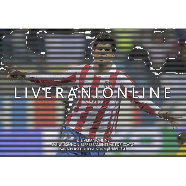 Atletico de Madrid\'s Diego Costa celebrates goal during Europe League match.October 21,2010. (ALTERPHOTOS/Acero) - ALFAQUI - AG. ALDO LIVERANI SAS ITALY ONLY UEFA EUROPA LEAGUE 2010-2011: ATLETICO MADRID vs ROSENBORG