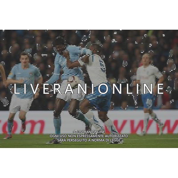 MANCHESTER 21.10.2010 UEFA EUROPA LEAGUE 2010-2011: MANCHESTER CITY FC - LECH POZNAN 3:1 nella foto: EMMANUEL ADEBAYOR - MANUEL ARBOLEDA © PIOTR KUCZA / NEWSPIX.PL - AG. ALDO LIVERANI SAS ITALY ONLY 