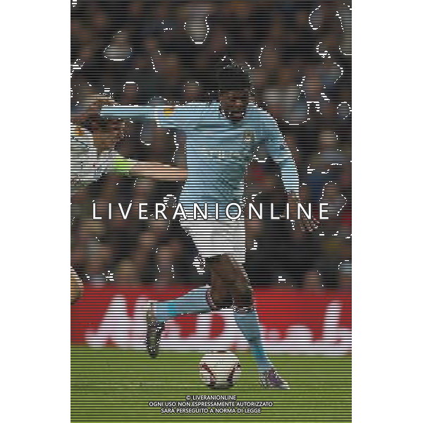 MANCHESTER 21.10.2010 UEFA EUROPA LEAGUE 2010-2011: MANCHESTER CITY FC - LECH POZNAN 3:1 nella foto: EMMANUEL ADEBAYOR © PIOTR KUCZA / NEWSPIX.PL - AG. ALDO LIVERANI SAS ITALY ONLY 