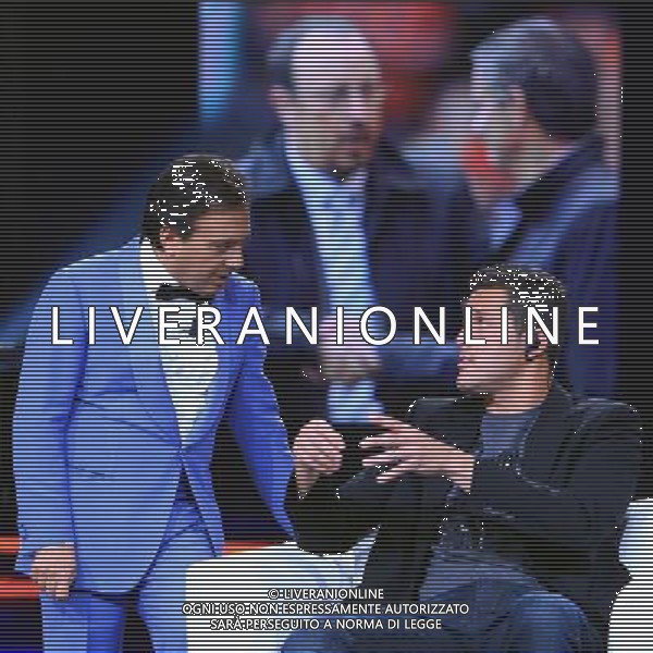 COLOGNO MONZESE (MI) STUDI MEDIASET SPETTACOLO TRASMISSIONE TV CHIAMBRETTI NIGHT NELLA FOTO CHIAMBRETTI PIERO JULIO CESAR PH.FIOCHI/AG ALDO LIVERANI SAS 