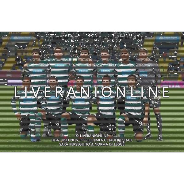 LISBONA (( PORTOGALLO) UEFA Europa League 2010/2011: Sporting Lisbona vs KAA Genk nella foto: formazione Sporting PHOTO: Alexandre Pona/CITYFILES/NEWSPIX.PL - Ag. Aldo Liverani sas ITALY ONLY *** Local Caption *** 