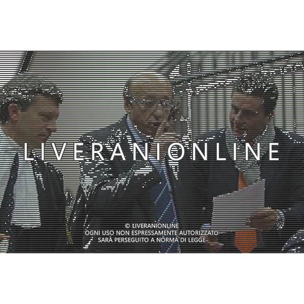 NAPOLI 26 OTTOBRE 2010 PROCESSO CALCIOPOLI NELLA FOTO LUCIANO MOGGI CON DE SANTIS FOTO MOSCA AG.ALDO LIVERANI