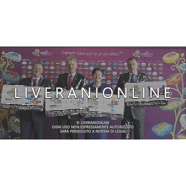 VARSAVIA ( POLONIA) - Hotel Sofitel Victoria UEFA EURO 2012. Presentati i loghi delle citta - sede polacche nella foto: ANDRZEJ BOJANOWSKI ( Vice Sindaco di Danzica) - RYSZARD GROBELNY ( Sindaco di Poznan) - HANNA GRONKIEWICZ-WALTZ ( Sindaco di Varsavia) - RAFAL DUTKIEWICZ ( Sindaco di Breslavia) © LUKASZ GROCHALA/CYFRASPORT/NEWSPIX.PL - Ag. Aldo Liverani sas ITALY ONLY 