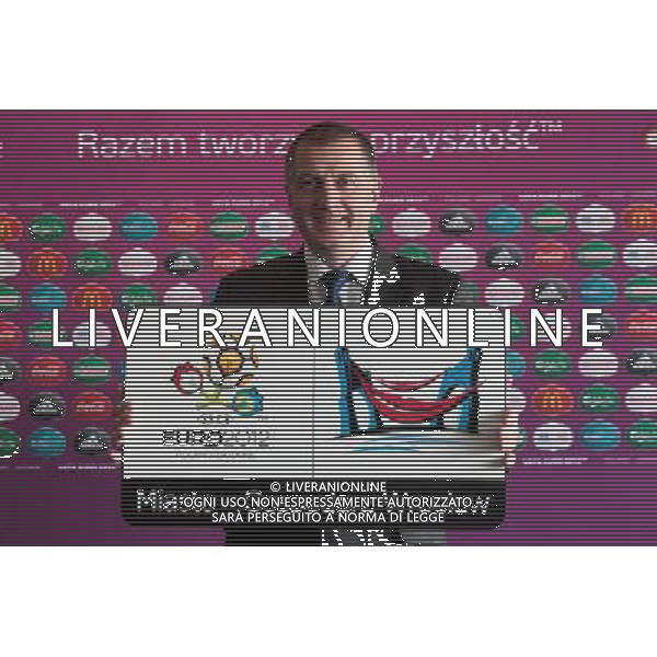 VARSAVIA ( POLONIA) - Hotel Sofitel Victoria UEFA EURO 2012. Presentati i loghi delle citta - sede polacche nella foto: Rafat Dutkiewicz ( Sindaco di Breslavia) © LUKASZ GROCHALA/CYFRASPORT/NEWSPIX.PL - Ag. Aldo Liverani sas ITALY ONLY