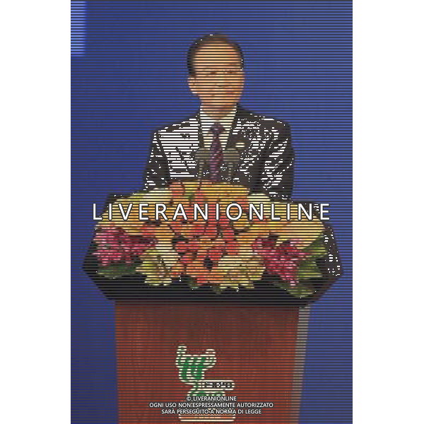 31/10/2010 CINA Il premier cinese Wen Jiabao partecipa al Vertice del Forum l\'Expo di Shanghai a Shanghai Segretario generale delle Nazioni Unite Ban Ki-moon e il premier cinese Wen Jiabao ha partecipato al vertice del Forum Expo di Shanghai, che  destinato ad essere chiuso entro oggi. ©AGENZIA ALDO LIVERANI SAS - ITALY ONLY - *** Local Caption *** .