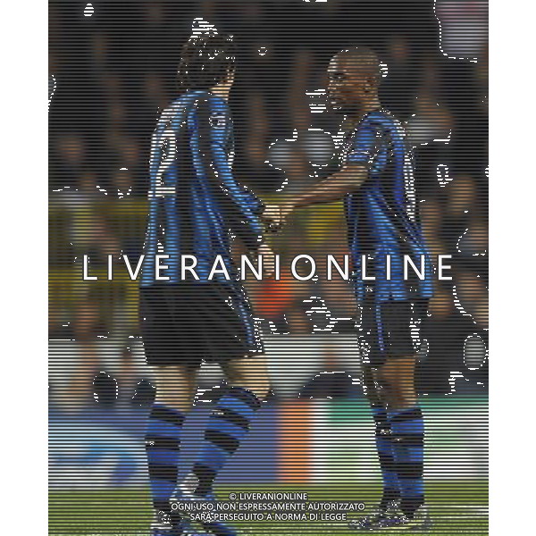 UEFA Champions League 2010/2011 Gruppo A Londra - 02.11.2010 Tottenham Hotspur-Inter Nella Foto:Samuel ETO\'O-Diego MILITO /Ph.Vitez-Ag. Aldo Liverani