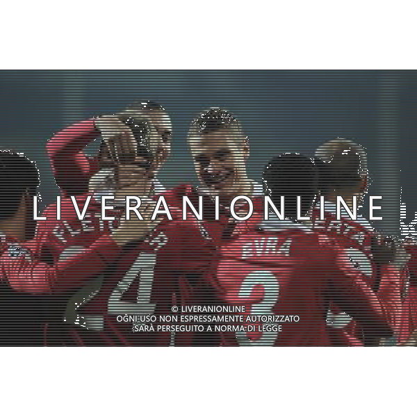 TURCHIA 02/11/2010 CALCIO SPORT UEFA Champions League group C soccer match between Bursasport Turkey and Manchester United at Ataturk Stadium in Bursa, nella foto ESULTANZA DI Vidic ©Photoshot/ALDO LIVERANI SAS - ITALY ONLY -