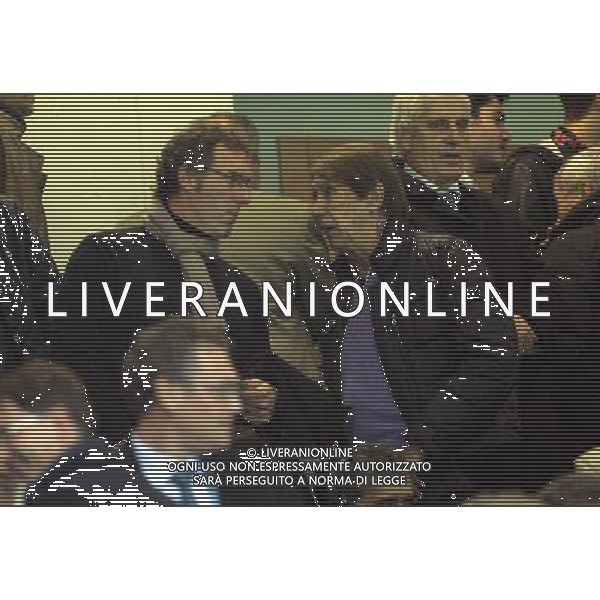 MILAN - REAL MADRID CHAMPIONS LEAGUE 03/11/2010 nella foto laurent blanc e maldini cesare in tribuna ©luzzani/Agenzia Aldo Liverani Sas