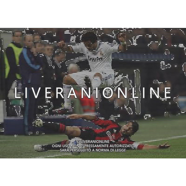 MILAN - REAL MADRID CHAMPIONS LEAGUE 03/11/2010 nella foto gennaro gattuso e marcelo ©luzzani/Agenzia Aldo Liverani Sas