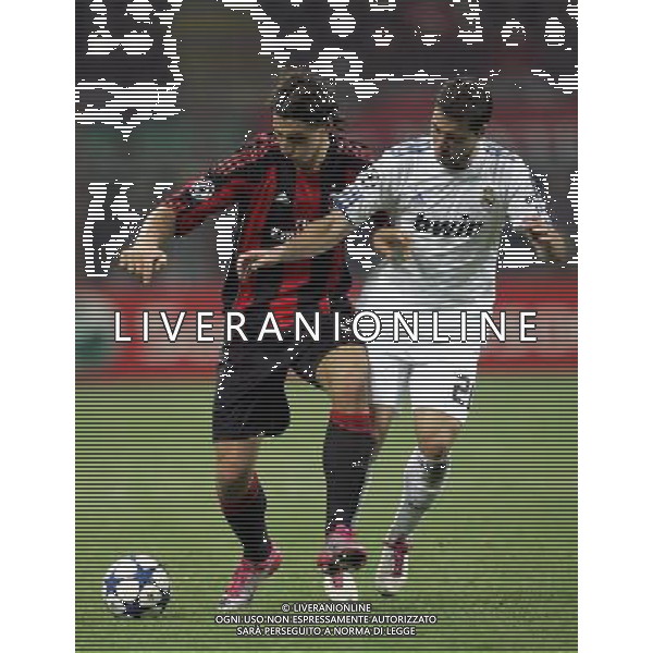 MILAN - REAL MADRID CHAMPIONS LEAGUE 03/11/2010 nella foto ibrahimovic e higuain ©luzzani/Agenzia Aldo Liverani Sas